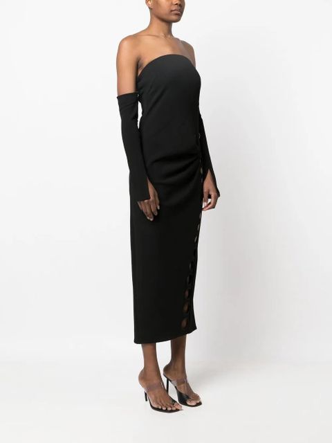 Cult Gaia off-shoulder midi dress - Black