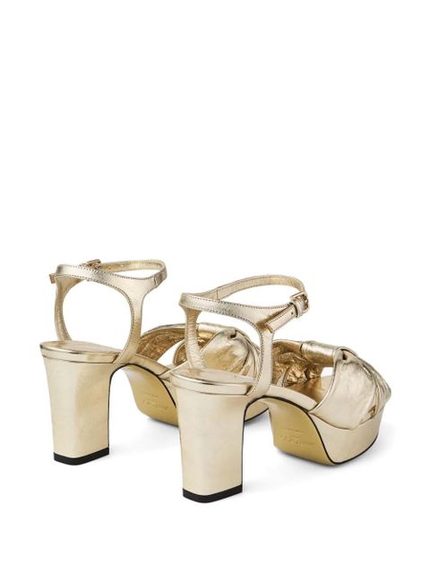 Jimmy Choo 80mm Heloise sandals - Gold - zdjęcie produktu nr 2