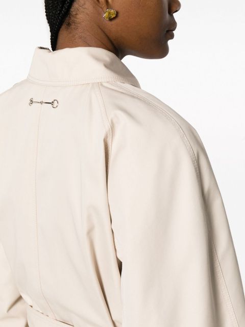 Gucci belted gabardine trench coat - Neutrals