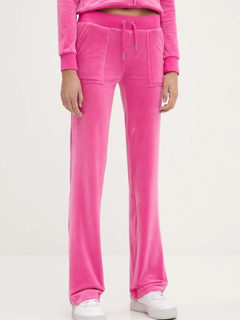Juicy Couture spodnie dresowe DEL RAY POCKETED PANT damskie kolor różowy gładkie JCAP180 - zdjęcie produktu nr 1