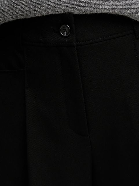 BOSS Orange szorty damskie kolor czarny gładkie high waist 50553602