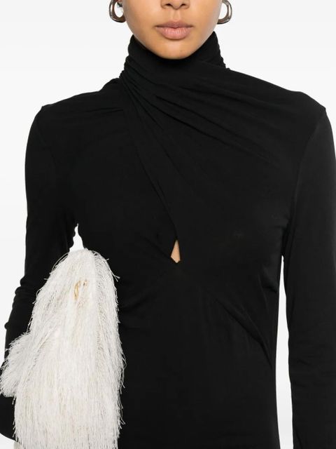 ENTIRE STUDIOS draped cowl-neck maxi dress - Black