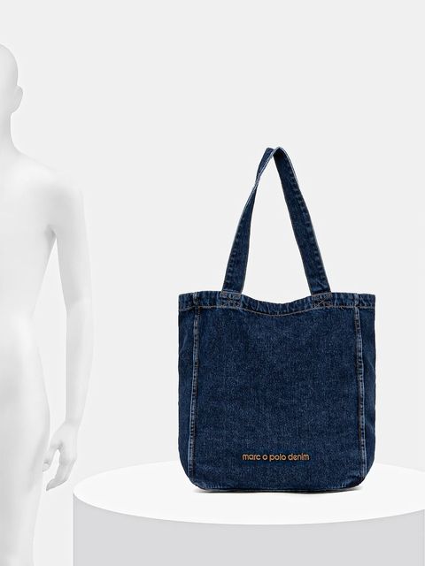 Marc O'Polo torebka bawełniana kolor granatowy 5000007433