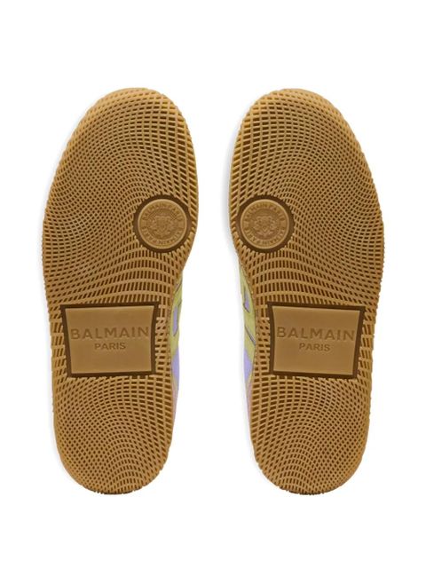 Balmain Swan suede panelled sneakers - Pink