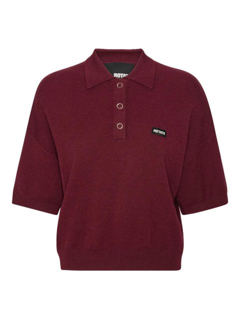 ROTATE BIRGER CHRISTENSEN logo-patch polo top - Red - zdjęcie produktu nr 1