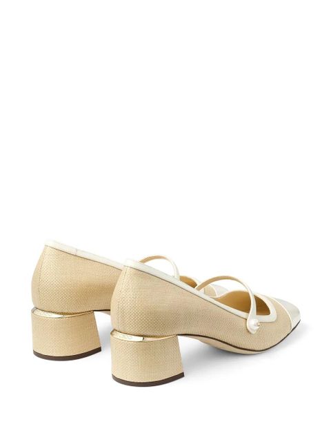 Jimmy Choo Elisa 45mm Leather Pumps - Neutrals