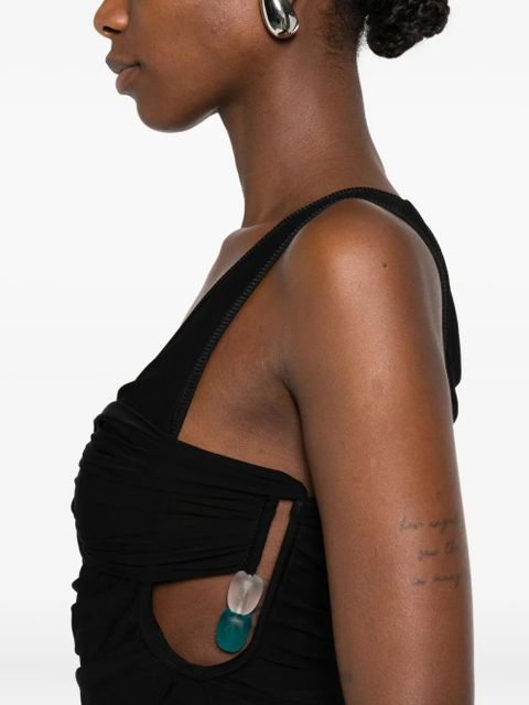 Christopher Esber draped asymmetric top - Black