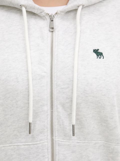 Abercrombie & Fitch bluza damska kolor szary z kapturem melanżowa KI152-5417-912