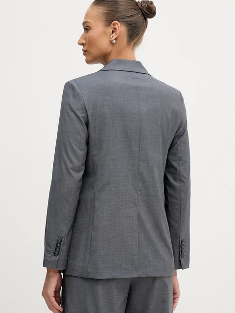 Sisley marynarka kolor szary dwurzędowa gładka 2K2KLW03C