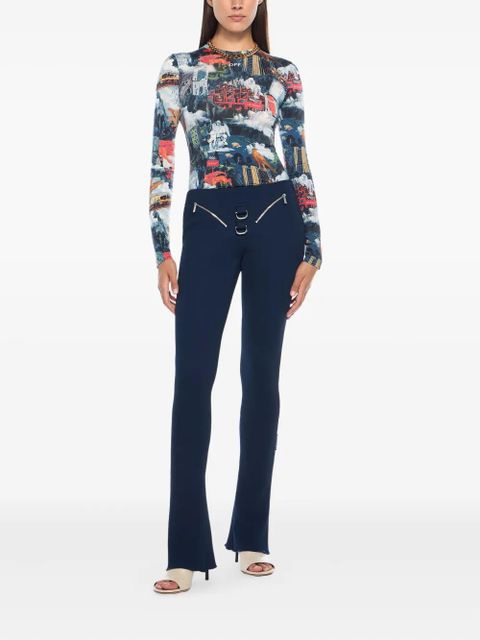 Off-White zip heavy jersey trousers - Blue - zdjęcie produktu nr 2