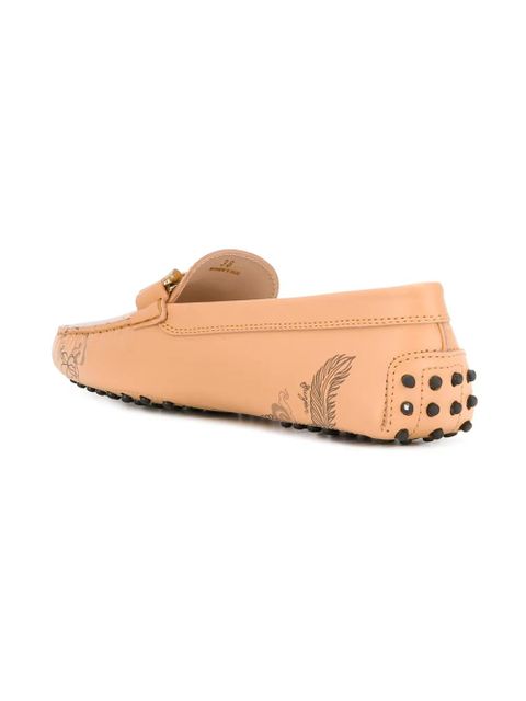 Tod's tattoo dragon loafers - Neutrals