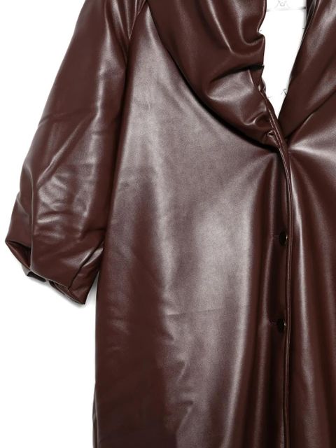 Rowen Rose short-sleeve long coat - Brown