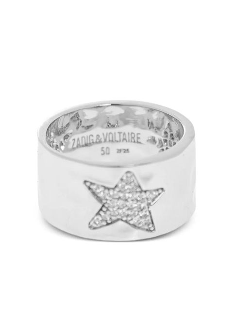 Zadig&Voltaire crystal-embellishment ring - Silver