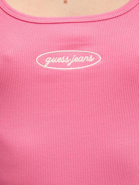 Guess Jeans top kolor różowy W5YP35 KA0H1