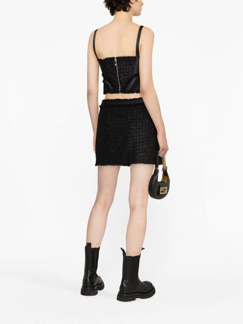 Versace tweed wrap miniskirt - Black