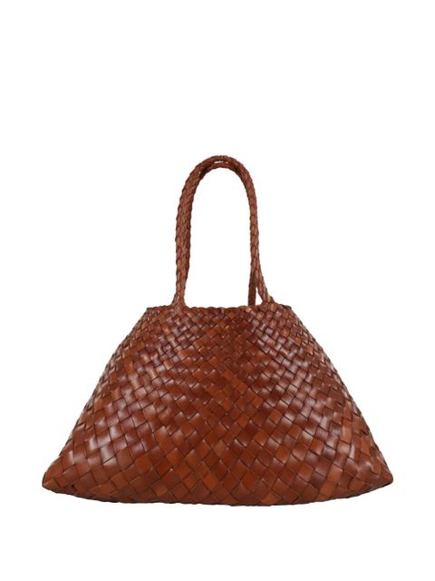 DRAGON DIFFUSION large Santa Croce woven-design shoulder bag - Brown - zdjęcie produktu nr 2