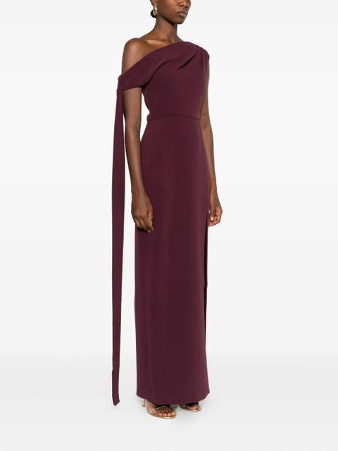 Solace London Irina cowl-neck maxi dress - Purple