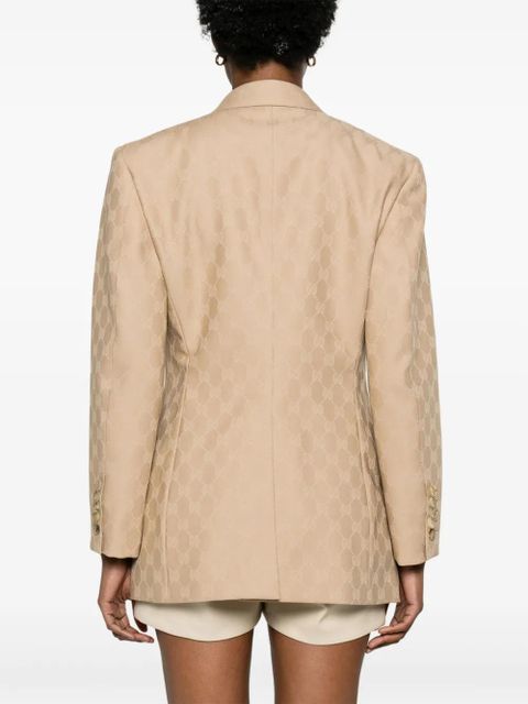 Gucci GG-jacquard double-breasted blazer - Neutrals - zdjęcie produktu nr 2