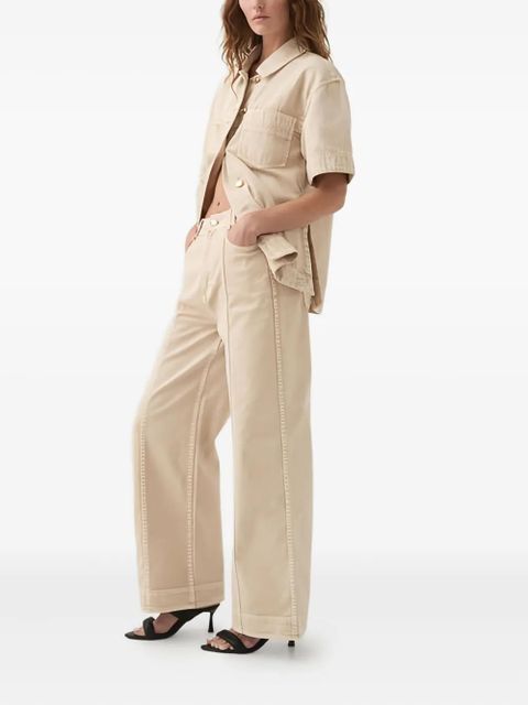 Aje contrast wide leg jeans - Neutrals