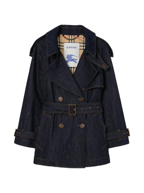 Burberry Fitzrovia double-breasted denim jacket - Blue - zdjęcie produktu nr 1