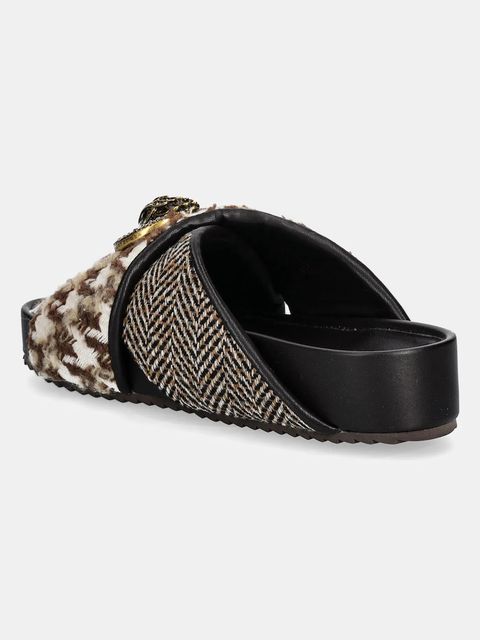 Kurt Geiger London klapki Chelsea Cross Strap Dr damskie kolor beżowy 3973139609