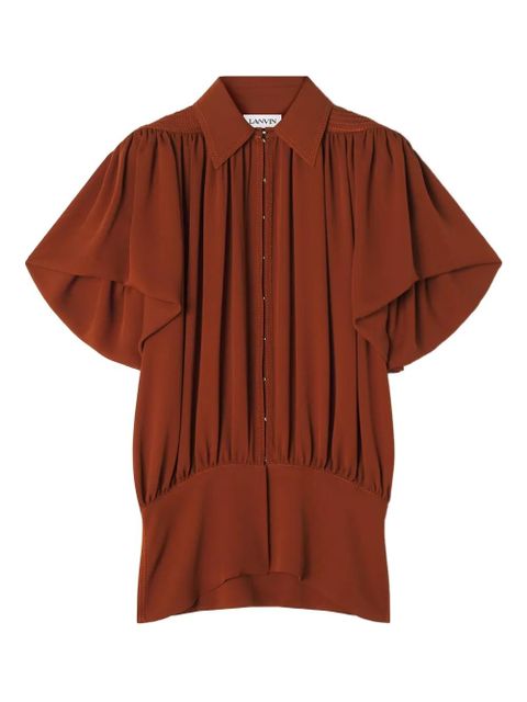 Lanvin puffed-sleeve button top - Orange - zdjęcie produktu nr 1