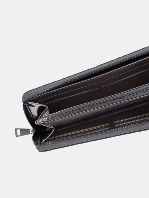 Lacoste portfel skórzany damski kolor srebrny NF5138HN