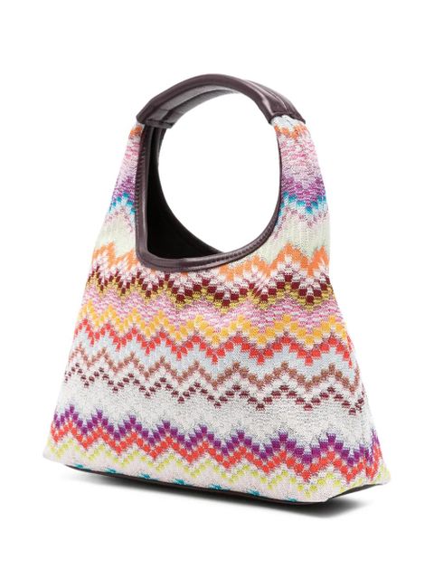 Missoni Raschel zigzag-pattern tote bag - Neutrals