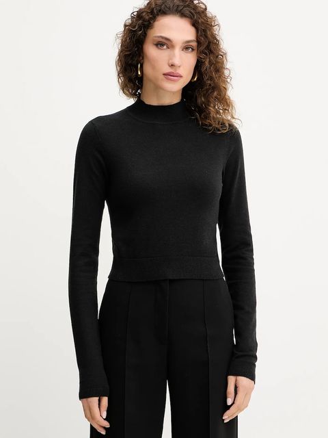 Silvian Heach sweter LOLA damski kolor czarny z półgolfem GPA25554LU - zdjęcie produktu nr 1