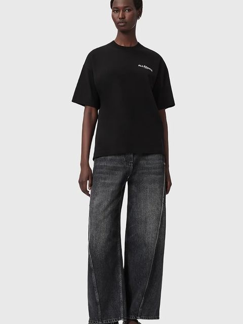 AllSaints t-shirt bawełniany ANIA damski kolor czarny W115JD