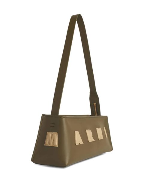 Marni logo-plaque shoulder bag - ZO959 GREEN