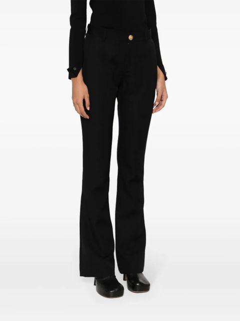 Balmain twill flared trousers - Black