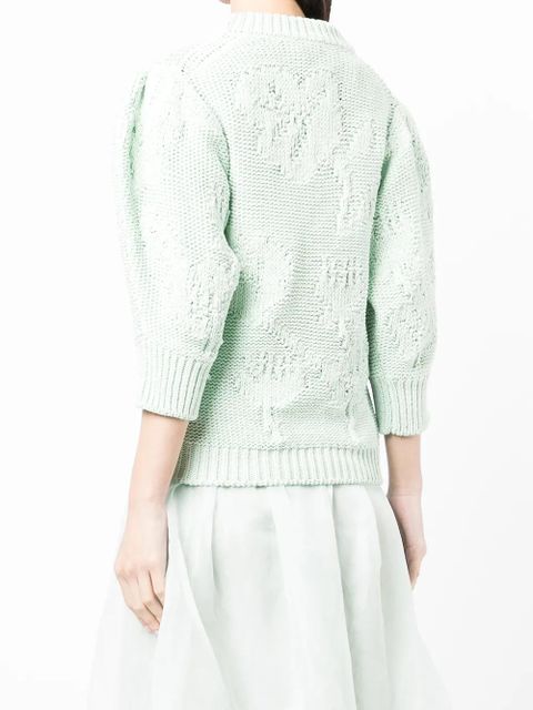 Cecilie Bahnsen chunky-knit organic cotton jumper - Green