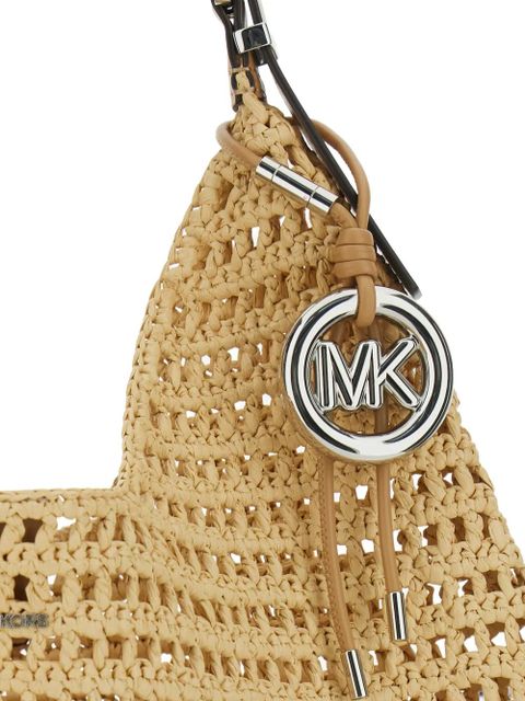 Michael Kors logo-charm shoulder bag - Neutrals