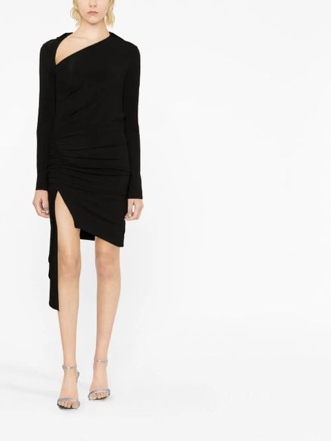 Off-White asymmetric ruched minidress - Black - zdjęcie produktu nr 2