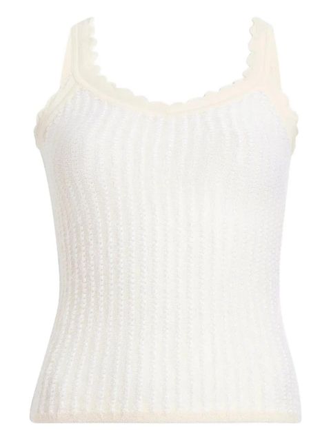 KHAITE Ennio scalloped tank - White - zdjęcie produktu nr 1