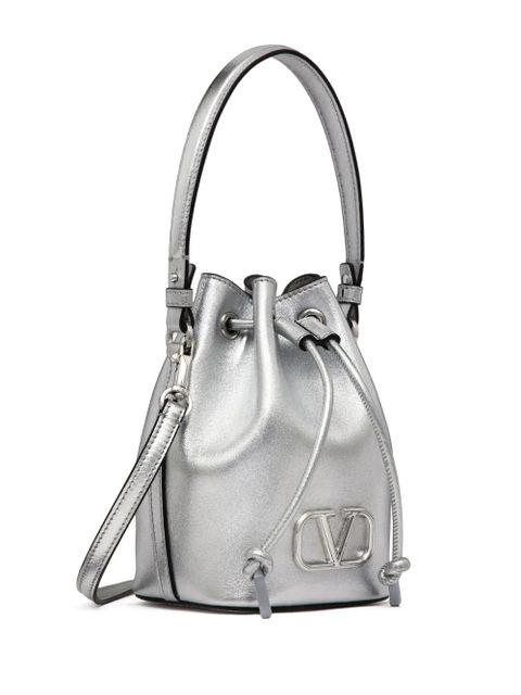 Valentino Garavani mini VLogo Signature bucket bag - Grey