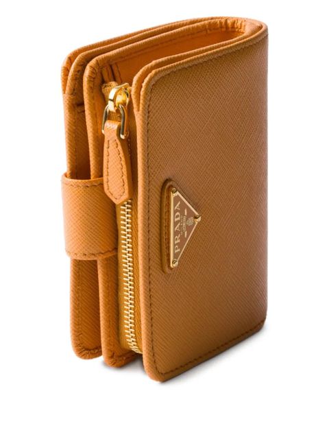 Prada small textured wallet - Orange