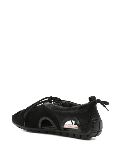 Simone Rocha cutout lace-up sneakers - Black