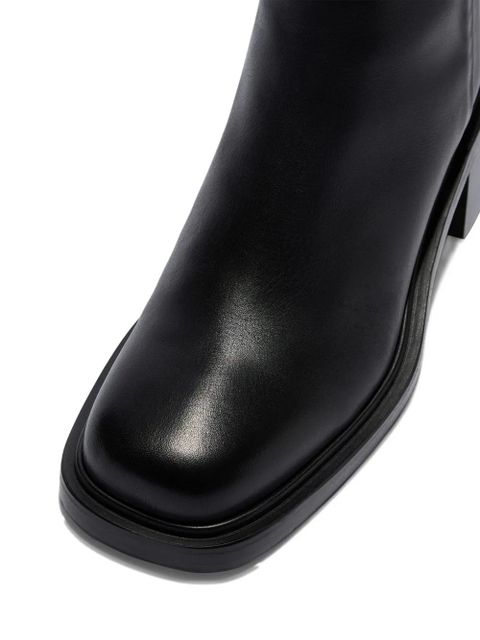 Aeyde zip-front square-toe boots - Black