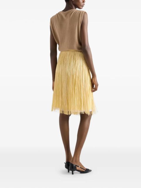 Prada skirt with sequin fringe - Yellow