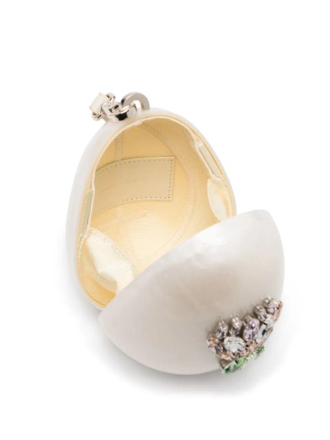 Simone Rocha micro Pearl Egg clutch bag - Neutrals