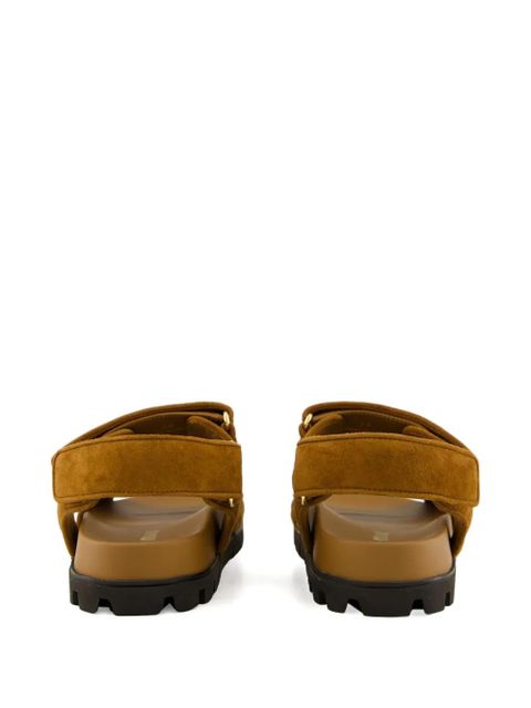Miu Miu Sporty quilted double-strap sandals - Brown