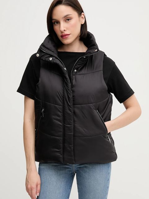 Sisley bezrękawnik damski kolor czarny zimowy 6G6HW800N