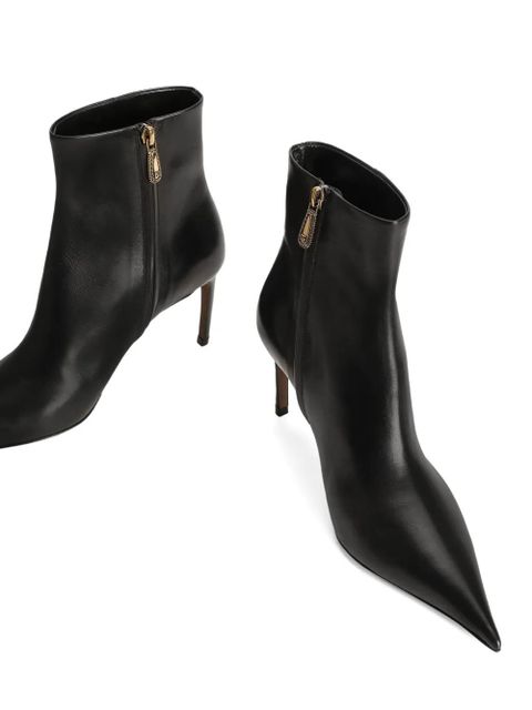 Dolce & Gabbana 75mm Devotion pointed-toe ankle boots - Black