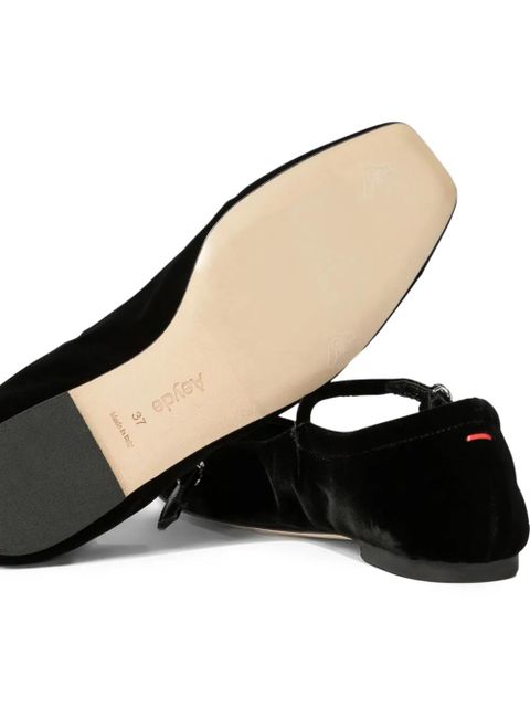 Aeyde Uma velvet ballet flats - Black