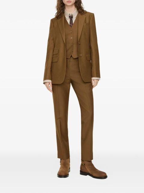 Burberry wool mohair tailored trousers - Brown - zdjęcie produktu nr 2