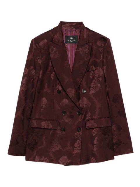 ETRO floral-jacquard double-breasted jacket - Red - zdjęcie produktu nr 1