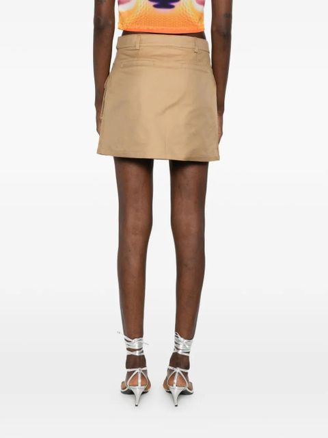 Casablanca flap-pocket mini skirt - Neutrals