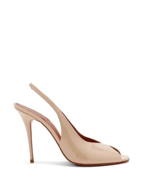 Amina Muaddi 105mm Kristina heeled mules - Neutrals - zdjęcie produktu nr 1